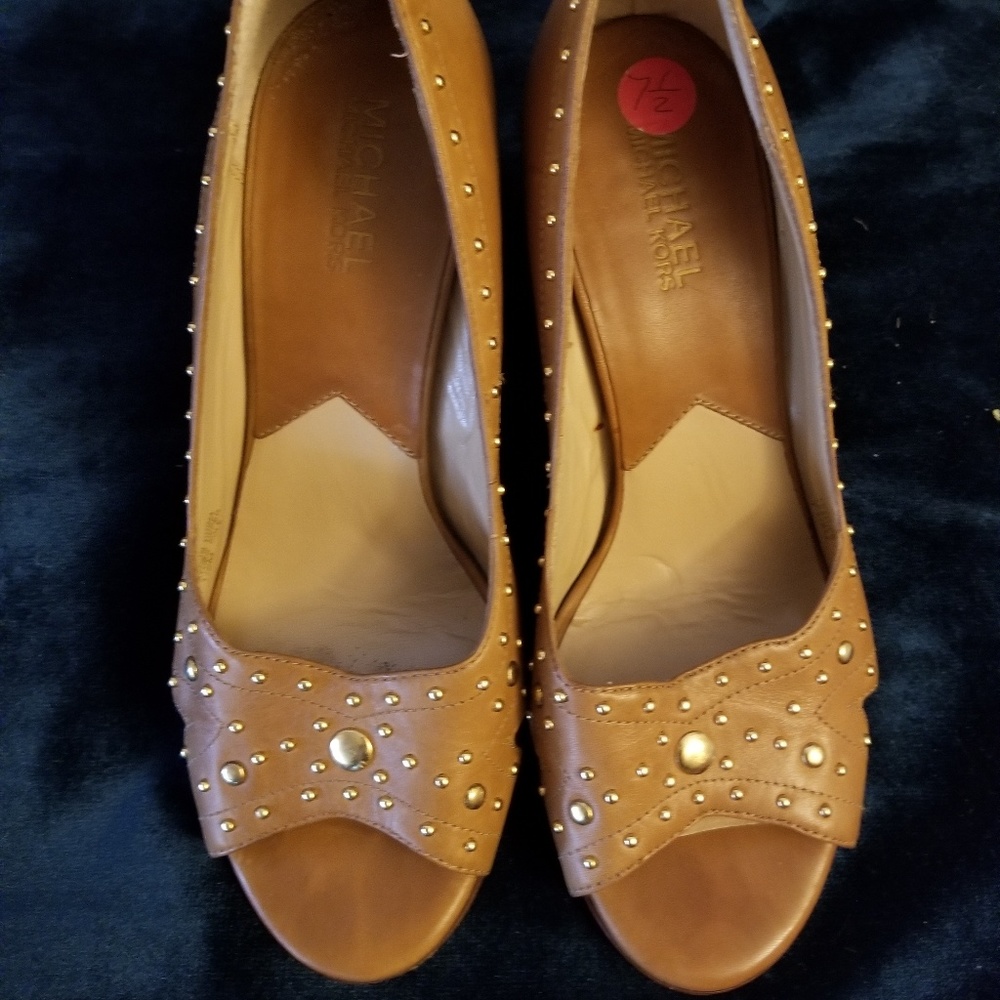 Brown Leather Michael Kors Heel's